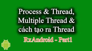 Tìm hiểu Process Thread Multiple Thread và cách tạo ra Thread trong Android  RxAndroid Part 1 [upl. by Ezeerb]