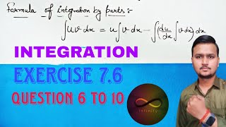 Class 12 integration Exercise 76 Question 6 to 10 mathsfever6824 [upl. by Ojimmas]