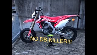 RIMOZIONE DB KILLER SU CRF 450 EPIC SOUND [upl. by Odnanref]