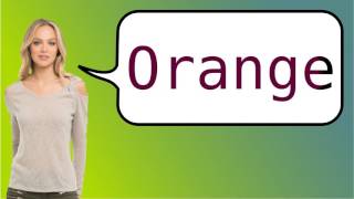 How to say orange in French [upl. by Ilajna539]