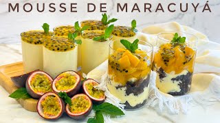 MOUSSE DE MARACUYÁ  con 4 ingredientes [upl. by Sharia]