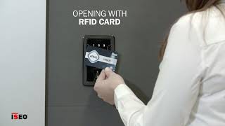 Open with RFID card  Discover the MultiReader for x1R Smart by ISEO lock for armoured doors [upl. by Hildegaard835]