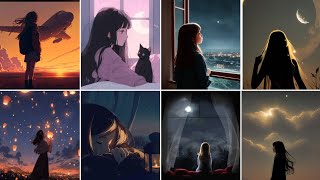 Sad Alone girl dpz Cartoon girl dpz girl dpz for Whatsapp [upl. by Nylatsyrc]