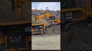 Cat Excavator 6020B at work loading escavator shorts cat6020B [upl. by Sehguh]