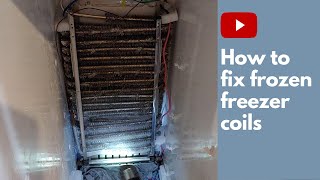 DIY How to fix frozen freezer coils 2021 [upl. by Tatman941]