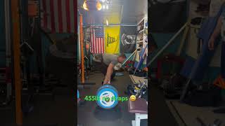 455lb deadlift with no straps double overhand gripstrength deadlift grip [upl. by Neenahs]