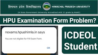 hpu examination form log in problem hpu login problem hpu shimla [upl. by Mellisent]