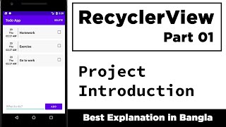 RecyclerView Project Part 01  Project Introduction [upl. by Sauncho]