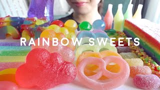 【咀嚼音】レインボースイーツを食べる【ASMREATINGSOUNDS】RAINBOW SWEETS [upl. by Bakerman603]