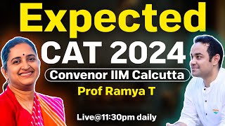 Expected CAT 2024  IIM Calcutta Convenor Prof Ramya [upl. by Vanhomrigh]