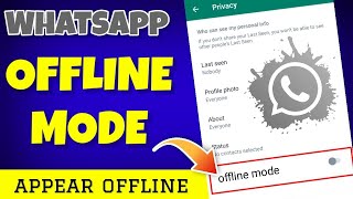 How To Appear Offline On Whatsapp  Whatsapp Offline Mode🤔 [upl. by Orfield]