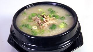 Chicken and rice porridge dakjuk 닭죽 [upl. by Orvan]