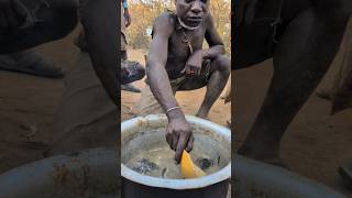 Hadzabe tribe cooks their Breakfast today middle of nowhere without any spices from supermarketfood [upl. by Hairahcez]