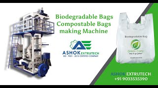 Biodegradable Bags Machine I Compostable Bags Machine I Corn Starch Bags Making Machine Business [upl. by Narcissus672]