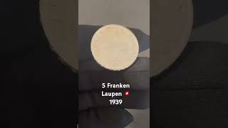 5 Franken Schweiz 🇨🇭 Laupentaler 1939 tbmuenzen coin münzen coincollecting schweiz [upl. by Ely]