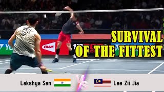 SURVIVAL OF THE FITTEST  Lakshya Sen VS Lee Zii Jia [upl. by Nisen959]