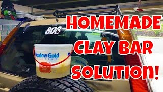 How To Quickly Remove Overspray Using DIY Clay Bar  Auto Body Work [upl. by Eetnuahs]