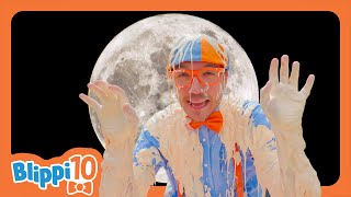 BLIPPI THE BIRTHDAY MOON MONSTER📖Blippi📖 Moonbug Kids📖 Learning Corner [upl. by Yeldua121]