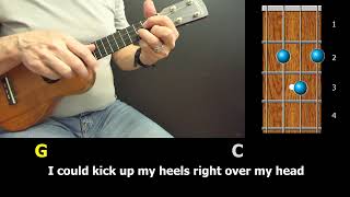 My Get Up and Go Pete Seeger  Ukulele StrumAlong with Chords and Lyrics [upl. by Lednem]