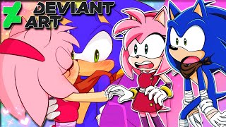 Sonic amp Amy VS DeviantArt  SONIC BOOM EDITION FT Tails [upl. by Macario]