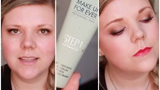 NEW Make Up For Ever Step1 Primer Review And Demo [upl. by Ahsirtal]