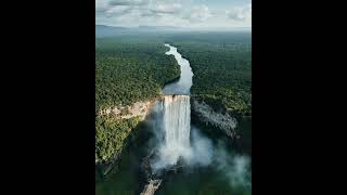 World HistoryStunning Kaieteur Falls Worlds Largest Single Drop WaterfallGuyana shorts trending [upl. by Aerdnaek917]