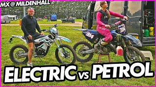 Can a Cheap 72v Electric Motocross Bike Keepup with Petrol on Track See The Results [upl. by Sabah270]