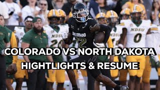 COLORADO VS NORTH DAKOTA NDSU FOOTBALL HIGHTLIGHTS [upl. by Lucky]