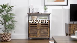 Storage Cabinet with Adjustable Shelf Home Furniture Home Storage  VASAGLE  ULSC76BX [upl. by Kwang]