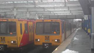 Tyne and Wear Metro  Metrocars 4086 4008 4075 and 4054 at Whitley Bay [upl. by Brita]