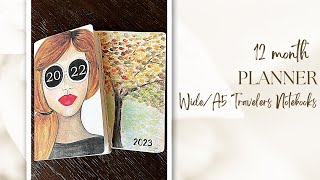 How To Use the 12 Month Planner  Wide  A5  Planner Perfect  Travelers Notebook [upl. by Leinad]