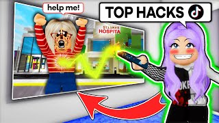 ALL NEW Testing ROBLOX TIKTOK HACKS In Brookhaven [upl. by Rtoip71]