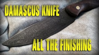 Damascus Knife  Grinding Heat treat handles amp More [upl. by Delaryd]