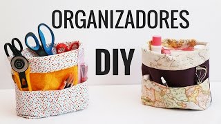 DIY ORGANIZADORES  Cómo hacer bolsas de tela organizadoras [upl. by Farrish12]