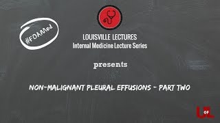 Nonmalignant Pleural Effusion  Part Two with Dr Gauhar [upl. by Ahs]