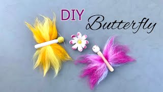 DIY Butterfly 🦋  Filzanleitung Schmetterling  Needle Felting Tutorial [upl. by Roxanna47]