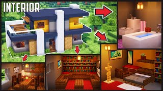 Cara Membuat Interior Design Rumah Modern Simple 31   Minecraft Modern Pt32 [upl. by Glasgo]