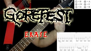 Gorefest  Erase guitar cover playthrough tab [upl. by Murton]