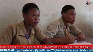 EXAMEN BLANC NATIONAL DU BEPC ET BAC 2020 Point des préparatifs dans le Borgou [upl. by Aivizt]