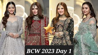 Dure fishan Neelum Muneer Rabeeca Khan amp Kashees at Hum Bridal Couture Week 2023 Day 1 [upl. by Harsho]