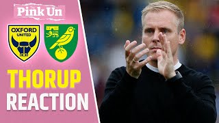 Johannes Hoff Thorup Reaction  Oxford United 20 Norwich City  The Pink Un [upl. by Marina]