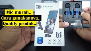 Unboxing  K9 Wireless Microphone for phone [upl. by Mulloy163]