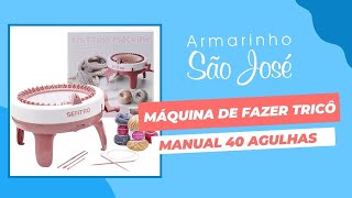 Máquina de Fazer Tricô Manual 40 Agulhas [upl. by Naujek633]