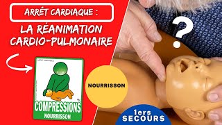 Arrêt cardiaque du NOURRISSON  La réanimation cardio pulmonaire RCP ı Formation premiers secours [upl. by Aisyat]