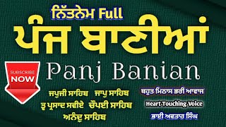 Nitnem Panj Baniya Da Path Full  Vol 09  Nitnem Full Path  Nitnem Panj Banian  Bhai Avtar Singh [upl. by Miche]