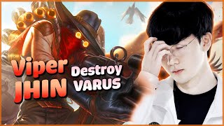 Viper Lol Replay Jhin vs Varus KR Challenger Adc Gameplay [upl. by Aniloj]