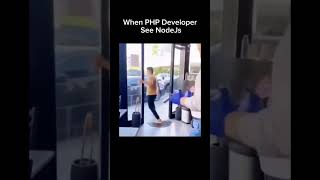 When PHP Developer See NodeJs First Time 🤣 programming funny howtolearncodingforbeginners memes [upl. by Sheehan]