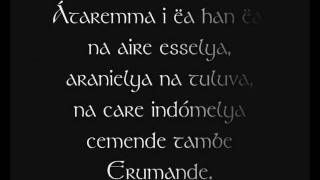 Átaremma Pater noster translated into Quenya  reading [upl. by Oisacin]