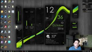 Ep  24  How to customize your Windows Desktop with Rainmeter Tutorial  1 [upl. by Airakaz]