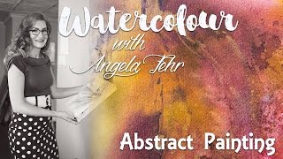 Paint an Autumn themed Brusho Inspired Abstract in Watercolour [upl. by Cameron]